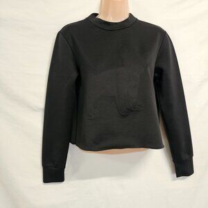 Etre Cecile Crop Top Blouse Women Size XS Black
